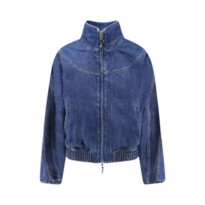 Pre-owned Givenchy Denim Bomber Jacket 'medium Blue' | Women's Size 38
