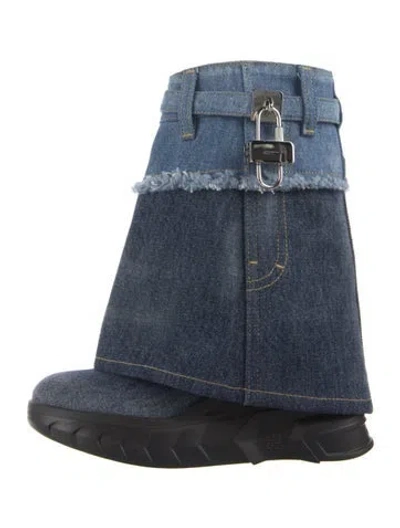 Pre-owned Givenchy Denim Boots In Blue