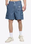Givenchy Denim Bermuda Shorts With Pockets And Loops