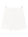 Givenchy Denim Cargo Shorts In White