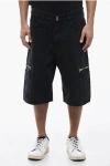 Givenchy Denim Cargo Shorts With Logoed Zips