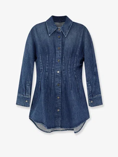 Givenchy Denim Chemisier Dress In Blue