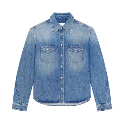 Pre-owned Givenchy Denim Classic Shirt 'medium Blue' | Men's Size Xl