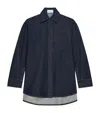 Givenchy Collared Neck Structured Long Sleeves Top In Blue