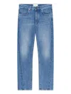 Givenchy Couture Seam Straight Fit Shadow Washed Jeans In Blue
