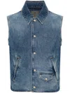 Givenchy Denim Vest In Blue