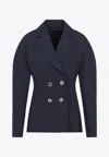 Givenchy Denim Double-breasted Blazer In Denim