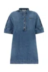 Givenchy Cuffed Sleeve Denim Dress In Blue