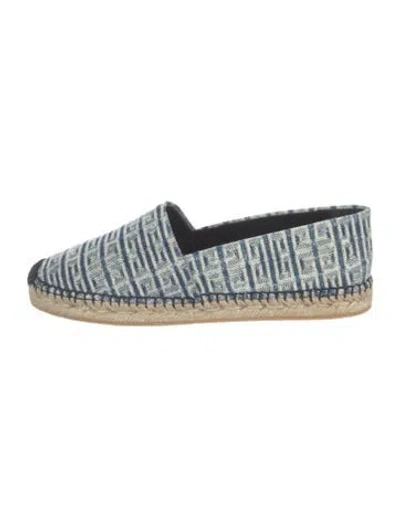 Pre-owned Givenchy Denim Graphic Print Espadrilles In Blue