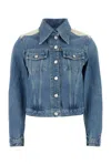 Givenchy Denim Jacket With Chest Pockets And Contrast Shoulder Panel In Blue