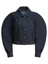 Givenchy Womens Dark Blue Reversed Cocoon-shape Denim Jacket In Blue