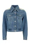 Givenchy Denim Jacket With Chest Pockets And Contrast Shoulder Panel In Blue