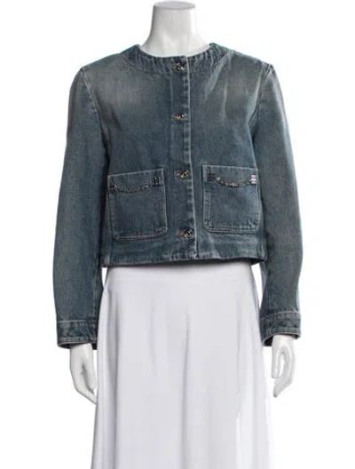 Pre-owned Givenchy Denim Jacket W/ Tags In Blue