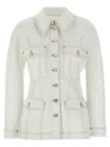 Givenchy Denim Buttoned Jacket In White