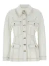 Givenchy Stitched Pockets Collar Sleeves Jacket In White