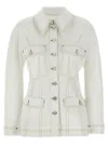 Givenchy Stitched Pockets Collar Sleeves Jacket In White
