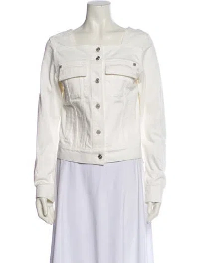 Pre-owned Givenchy Denim Jacket In White
