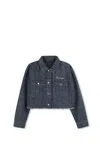 Givenchy 4g-motif Denim Jacket In Denim Slavato