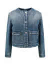 Givenchy Jacket In Denim With Chain Details In Blue