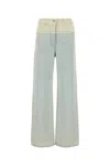 Givenchy 4g Logo Oversized Jeans In Whitelightblue