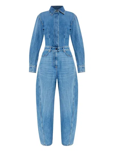 GIVENCHY GIVENCHY DENIM JUMPSUIT WITH SHIRT COLLAR
