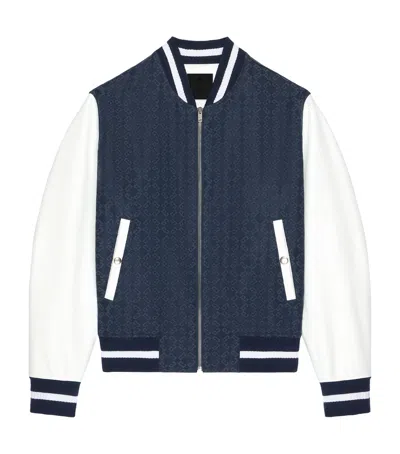 Givenchy Denim Leather-sleeve Varsity Jacket