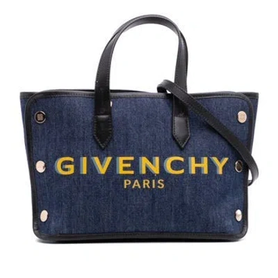 Pre-owned Givenchy Denim Mini Denim Bond Shopper Tote In Blue
