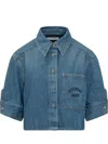 Givenchy Denim Mini Robe Jacket In Blue