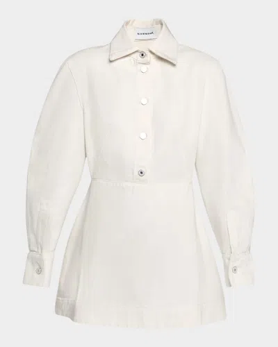 Givenchy Denim Mini Shirtdress In White