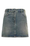 Givenchy Mini Skirt In Denim With Chain Details