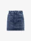 Givenchy Patch-pocket Denim Skirt In Blue