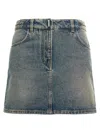 Givenchy Mini Skirt In Denim With Chain Details