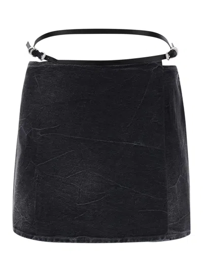 GIVENCHY VOYOU DENIM SKIRT