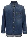 Givenchy Denim Overshirt In Blue