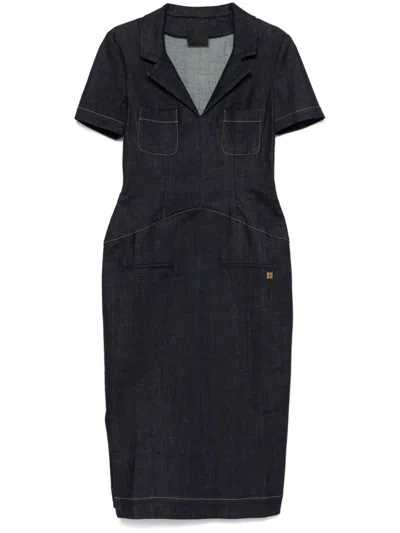 GIVENCHY DENIM POCKETS MIDI DRESS