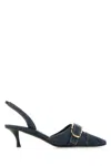 Givenchy Voyou Denim Buckle Slingback Pumps