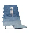 Givenchy Shark Lock Stiletto Ankle Boots In Gradient Denim