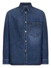 Givenchy Classic Denim Shirt With Button-up Front In Blue