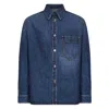 Givenchy Blue Cotton Denim Overshirt In Blue