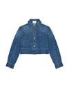 Givenchy Cropped Raw-edge Cotton Denim Jacket In Blue