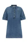 Givenchy Cuffed Sleeve Denim Dress In Blue