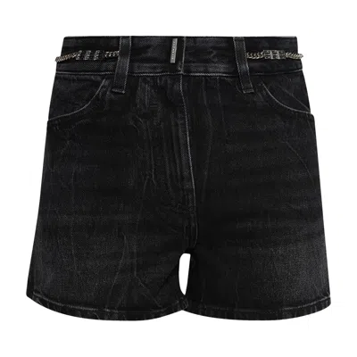 Pre-owned Givenchy Denim Short With Chain 'black' | Women's Size 34