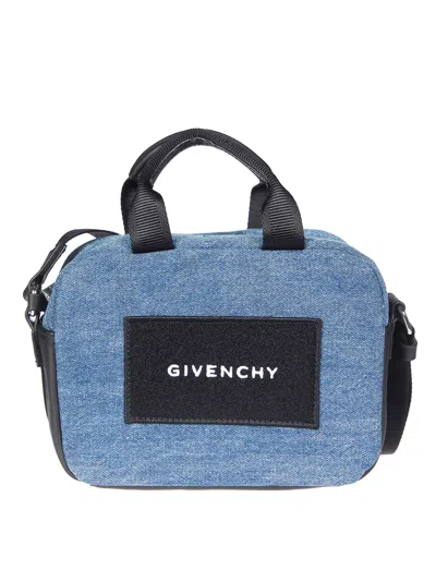 Givenchy Denim Shoulder Bag Kids In Blue