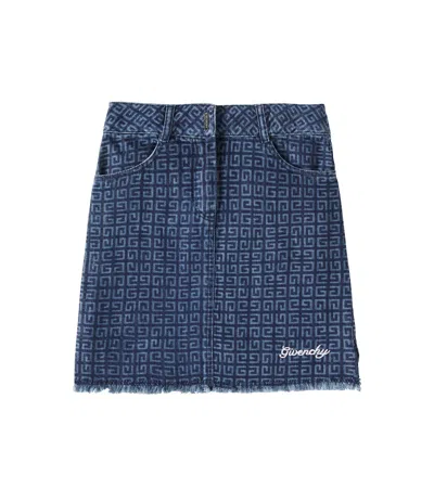 Givenchy Kids' Denim Skirt In Blue