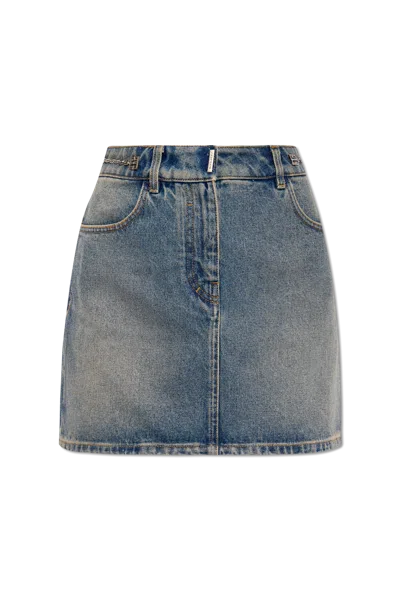 Givenchy Denim Skirt In Blue