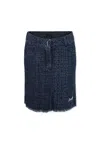 Givenchy Denim Skirt For Girl With 4g Motif In Denim