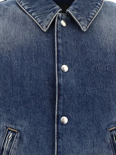 Givenchy Denim Sleeveless Jacket In Blue