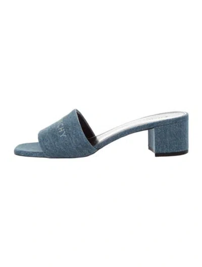 Pre-owned Givenchy Denim Slides In Blue