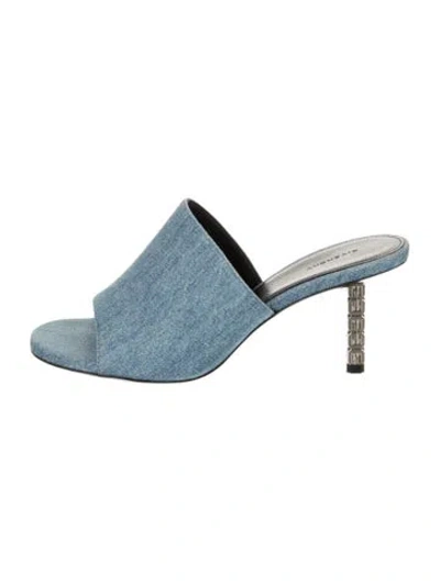 Pre-owned Givenchy Denim Slides In Blue