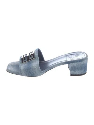 Pre-owned Givenchy Denim Slides In Blue